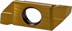 Iscar - 22SCIR Grade IC1008, Carbide Grooving Insert - 3.8mm Max Depth of Cut, 0.1mm Corner Radius, TiAlN/TiN Finish - Benchmark Tooling