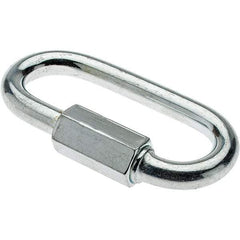 Value Collection - Zinc Steel Quick Link - 1/4" Diameter, 880 Lb Load Limit - Benchmark Tooling