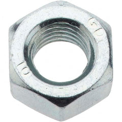 Value Collection - M10x1.50 Metric Coarse Steel Right Hand Hex Nut - 16mm Across Flats, 8.4mm High, Zinc-Plated Finish - Benchmark Tooling