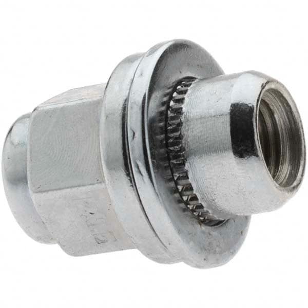 Value Collection - M12-1.5 Chrome Finish Mag Wheel Nut - 21mm Hex, 37mm Overall Length - Benchmark Tooling