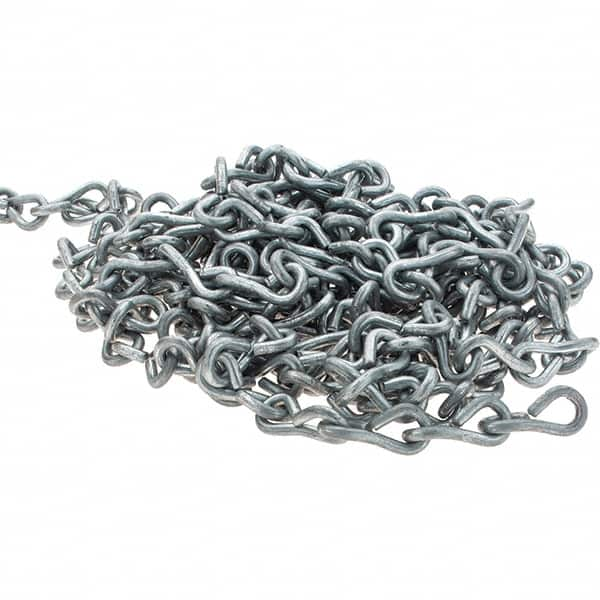 Peerless Chain - 0.162" Diam Single Jack Chain - 60 Lb Load Limit, #8 - Benchmark Tooling