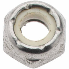 Value Collection - 1/4-20 UNC 18-8 Hex Lock Nut with Nylon Insert - 7/16" Width Across Flats, 13/64" High, Uncoated - Benchmark Tooling