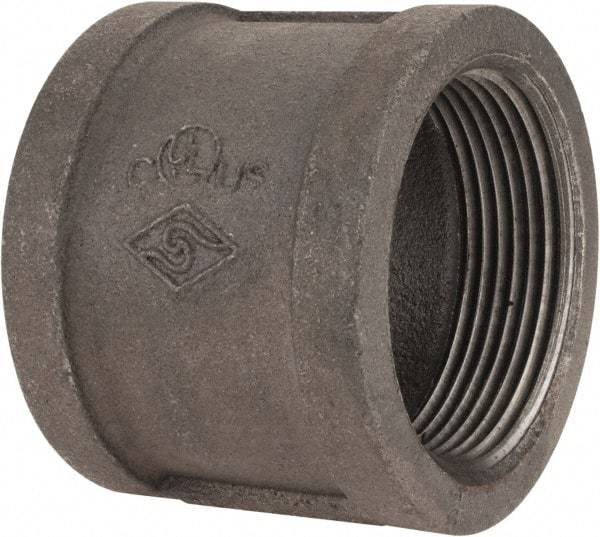 Value Collection - Size 2-1/2", Class 150, Malleable Iron Black Pipe Coupling (Right Hand) - 150 psi, Threaded End Connection - Benchmark Tooling