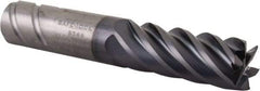 Kennametal - 1/2", 1-1/4" LOC, 1/2" Shank Diam, 3" OAL, 6 Flute, Solid Carbide Square End Mill - Single End, AlTiN Finish, Spiral Flute, 38° Helix, Centercutting, Right Hand Cut, Right Hand Flute, Series UJDE - Benchmark Tooling