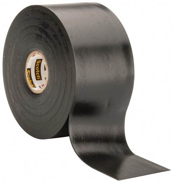 3M - 2" x 30', Black Rubber Electrical Tape - Series 130C, 30 mil Thick, 750 V/mil Dielectric Strength, 7.5 Lb./Inch Tensile Strength - Benchmark Tooling