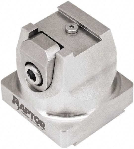 Raptor Workholding - 2" High x 2.07" Wide x 2.07" Long Dovetail Vise - 3/4" Jaw Opening Capacity, 1/8" High x 1.26" Wide Jaw, For 4 & 5 Axis Workholding Systems - Benchmark Tooling