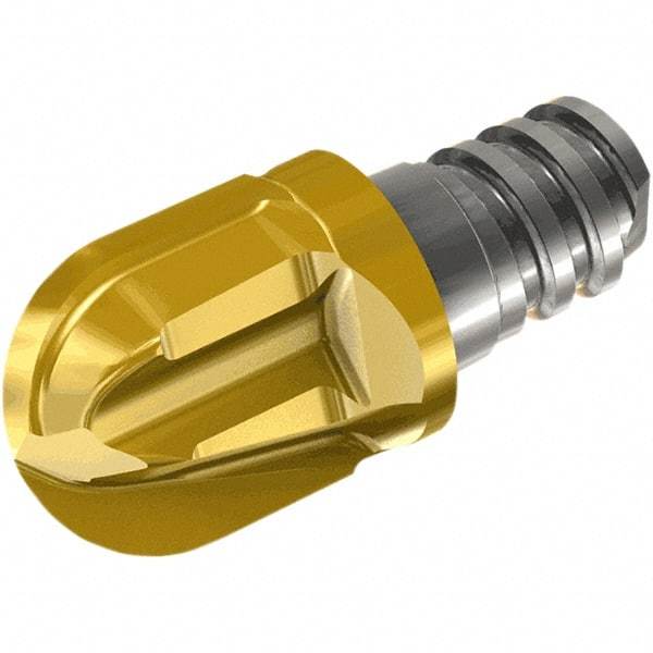 Iscar - MM HRF Grade IC903 Carbide Ball Nose Milling Tip Insert - TiAlN Finish, 2 Flutes, 10mm Cutting Diam, 10.2mm Depth of Cut, 12.35mm Extension - Benchmark Tooling