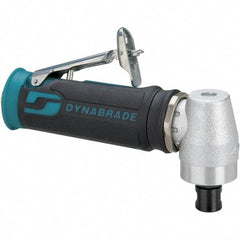 Dynabrade - 1/4" Collet, Angle Handle, Air Angle Die Grinder - 20,000 RPM, Front Exhaust, 23 CFM, 0.4 hp, 90 psi, 1/4 NPT Inlet - Benchmark Tooling