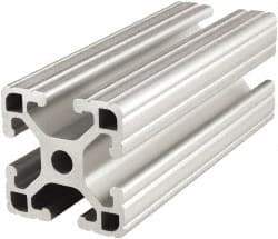 80/20 Inc. - 72 Inches Long x 1-1/2 Inches Wide x 1-1/2 Inches High, T Slotted Aluminum Extrusion - 0.8986 Square Inches, Clear Anodized Finish - Benchmark Tooling