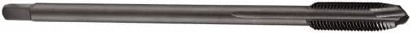 DORMER - M12x1.50 Metric Fine, 3 Flute, Oxide Finish, Cobalt Spiral Point Tap - Plug Chamfer, Right Hand Thread, 100mm OAL, 21mm Thread Length, 9mm Shank Diam, 6H Class of Fit, Series EP11 - Exact Industrial Supply