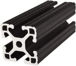 80/20 Inc. - 145 Inches Long x 1-1/2 Inches Wide x 3 Inches High, T Slotted Aluminum Extrusion - 1.7288 Square Inches, Black Anodized Finish - Benchmark Tooling