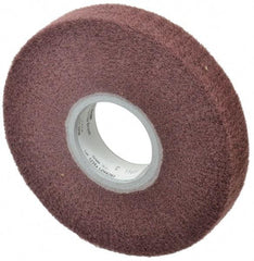 3M - 6" Diam Aluminum Oxide Finishing Flap Wheel - 2" Hole, 1" Wide, Density 7, Nonwoven, Very Fine Grade, 3,400 Max RPM - Benchmark Tooling