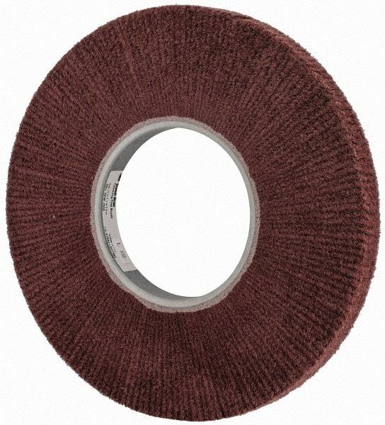 3M - 12" Diam Aluminum Oxide Finishing Flap Wheel - 5" Hole, 1" Wide, Density 5, Nonwoven, Fine Grade, 2,500 Max RPM - Benchmark Tooling