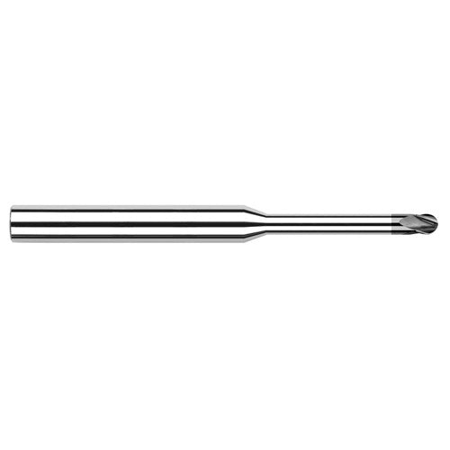 1/2″ Dia. × 1/2″ Shank × 3/4″ DOC × 3″ OAL, CVD Diamond, Stub , 4 Flute, Ballnose End Mill - Exact Industrial Supply