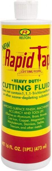 Relton - Rapid Tap, 1 Pt Bottle Cutting Fluid - Semisynthetic, For Tapping - Benchmark Tooling