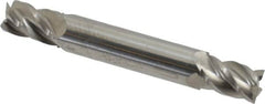 Accupro - 9mm, 14mm LOC, 10mm Shank Diam, 2-3/4" OAL, 4 Flute, Solid Carbide Square End Mill - Double End, Uncoated, Spiral Flute, 40° Helix, Centercutting, Right Hand Cut, Right Hand Flute - Benchmark Tooling