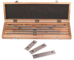 SPI - 8 Piece, 5 to 20", Grade 0, Steel Gage Block Set - Rectangular, 0.000007, 0.000008, 0.000009, 0.00001, 0.000012, 0.000014, 0.000016, 0.000018, 0.00002, 0.000024, 0.000028, 0.000036, 0.00004" Tolerance - Benchmark Tooling