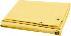 Steiner - 6' High x 6' Wide x 0.051" Thick Acrylic Coated Fiberglass Welding Blanket - Gold, Grommet - Benchmark Tooling