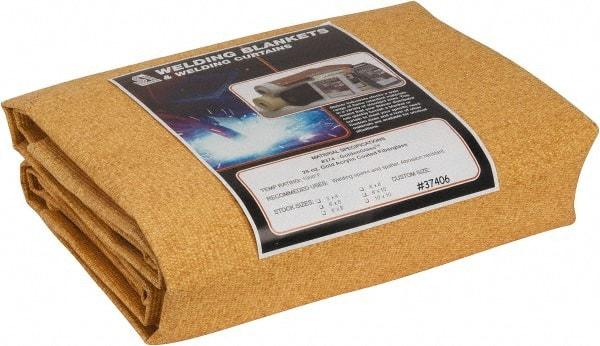 Steiner - 10' High x 6' Wide Coated Fiberglass Welding Blanket - Yellow, Grommet - Benchmark Tooling