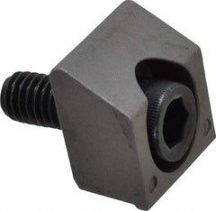 Mitee-Bite - 3/8-16 Screw Thread, 1" Wide x 1/4" High, Smooth Steel Standard Style Screw Mount Toe Clamp - 6,000 Lb Holding Force, 360" Lb Torque, 30 Lb Ft Torque, 23/32" Long Extension, 0.05" Throw, 4 Clamps in Package - Benchmark Tooling