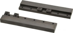 Mitee-Bite - 2 Piece, 5-3/4 x 1-1/4" Magnetic Chuck Gripping Rails - 0.58" High, Carbon Steel, Black Oxide Finish - Benchmark Tooling