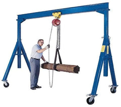 Vestil - 8,000 Lb Load Capacity, Steel Gantry Crane - 10' Span - Benchmark Tooling