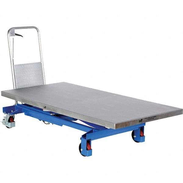 Vestil - 1,000 Lb Capacity Hydraulic Scissor Elevating Cart - 15" Lift Height, 63" Platform Length x 31-1/2" Platform Width - Benchmark Tooling