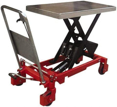 Vestil - 1,750 Lb Capacity Hydraulic Scissor Elevating Cart - 17" Lift Height, 39-1/2" Platform Length x 20" Platform Width - Benchmark Tooling
