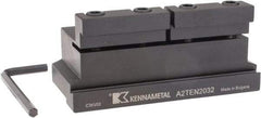 Kennametal - Tool Block Style A2TEN, 32mm Blade Height, 110mm OAL, 50mm OAH, Indexable Cutoff Blade Tool Block - 1-1/4" Shank Height, 1-1/4" Shank Width, Reversible, Series A2 Cut-Off - Benchmark Tooling