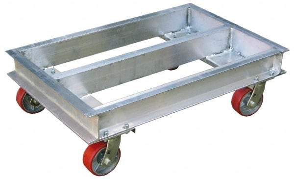 Vestil - 2,000 Lb Capacity Aluminum Flush Open Frame Dolly - 36" Long x 21" Wide x 10" High, 5" Wheels - Benchmark Tooling