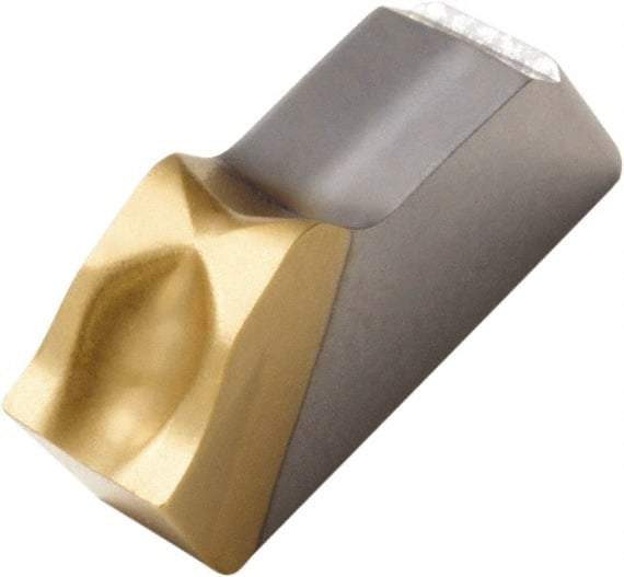 Seco - 150.1014 14 HX Grade, 0.122" Cutting Width, Carbide Cutoff Insert - 6° Left Hand Lead Angle, 0.008" Cnr Rad, TiAlN/TiN Coated, Single End - Benchmark Tooling