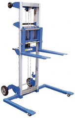 Vestil - 500 Lb Capacity, 47" Lift Height, Straddle Base Manually Operated Lift - Benchmark Tooling