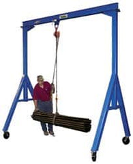 Vestil - 6,000 Lb Load Capacity, Steel Gantry Crane - 15' Span - Benchmark Tooling