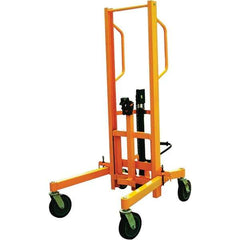 Wesco Industrial Products - 880 Lb Load Capacity, 30 & 55 Gal Drum Truck - 54-3/4" Wide x 71-1/4" High, 4 Steel Wheels - Benchmark Tooling