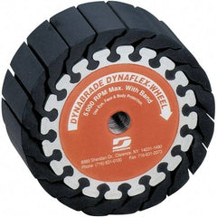Dynabrade - 2" Wide x 5" Diam, Expander Wheel Spiral Band Drum - 5,000 RPM - Benchmark Tooling