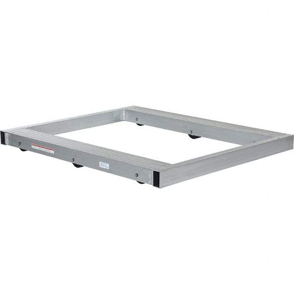 Vestil - 4,000 Lb Capacity Aluminum Pallet Dolly - 48" Long x 40" Wide x 4-1/4" High, 3" Wheels - Benchmark Tooling