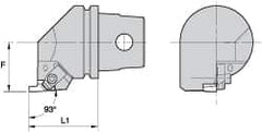 Kennametal - Insert Style NG 3L, 40mm Head Length, Left Hand Cut, Internal Modular Threading Cutting Unit Head - System Size KM32, 22mm Center to Cutting Edge, Series Top Notch - Benchmark Tooling