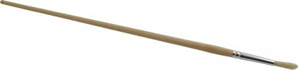 PRO-SOURCE - #3 Pig/Boar Artist's Paint Brush - 3/16" Wide, 7/8" Bristle Length, 9-1/2" Wood Handle - Benchmark Tooling