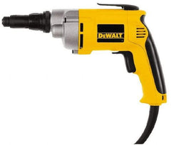 DeWALT - Pistol Grip Handle, 4,000 RPM, 81 In/Lb Torque, Electric Screwdriver - 1/4" Bit Holder, 6.3 Amps - Benchmark Tooling