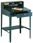 53 x 30 x 34 - Steel Top Shop Desk (1 Drawer) Gray - Benchmark Tooling