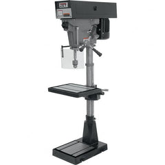 Jet - 15" Swing, Step Pulley Drill Press - 6 Speed, 1 hp, Single Phase - Benchmark Tooling