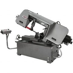 Jet - 12 x 35" Max Capacity, Semi-Automatic Variable Speed Pulley Horizontal Bandsaw - 82 to 262 SFPM Blade Speed, 230 Volts, 45°, 3 hp, 3 Phase - Benchmark Tooling