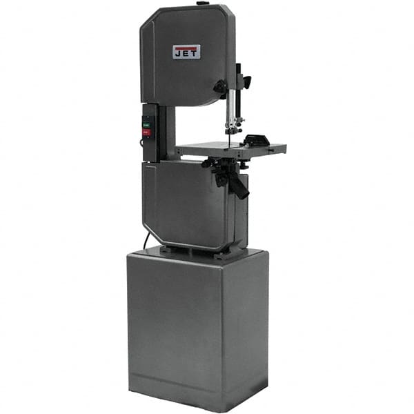 Jet - 13-1/2 Inch Throat Capacity, Step Pulley Vertical Bandsaw - 3300 (Wood), 39, 57, 78, 107, 142, 196, 278 (Metal) SFPM, 1 HP, Three Phase - Benchmark Tooling