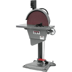 Jet - 20 Inch Diameter, 1,725 RPM, 3 Phase Disc Sanding Machine - 3 HP, 230 Volts, 27-1/2 Inch Long x 10-1/2 Inch Wide, 30 Inch Overall Length x 53 Inch Overall Height - Benchmark Tooling