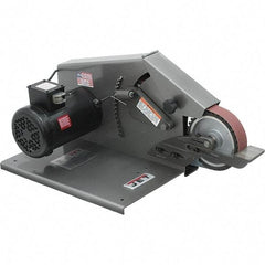 Jet - 72 Inch Long x 2 Inch Wide Belt Grinder - 1 hp, 115/230 Volts, 1750 RPM Disc Speed, Horizontal Belt, 4,600 Ft. per Min Belt Speed - Benchmark Tooling