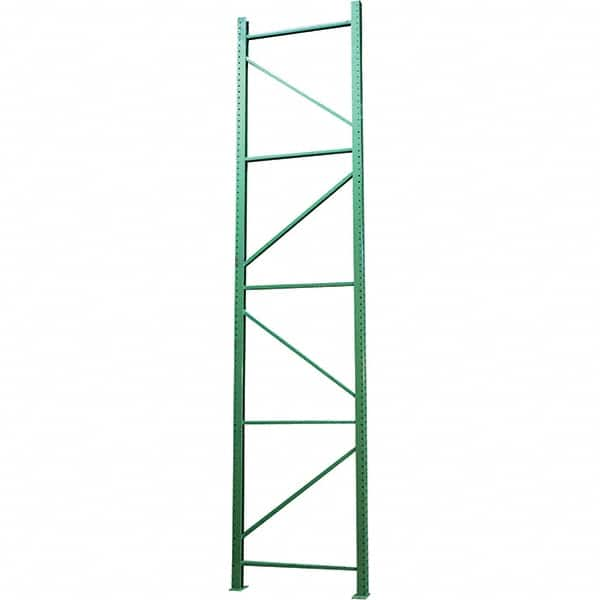 Vestil - 24,000 Lb Capacity Heavy-Duty Framing Upright Pallet Storage Rack - 42" Wide x 120" High x 42" Deep, Green - Benchmark Tooling