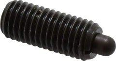 Vlier - 5/8-11, 1-1/2" Thread Length, 5/16" Plunger Projection, Steel Threaded Spring Plunger - 0.308 - 0.31" Max Plunger Diam, 1-1/2" Plunger Length, 10.5 Lb Init End Force, 25.5 Lb Final End Force - Benchmark Tooling