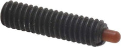 Vlier - 8-32, 5/8" Thread Length, 3/32" Plunger Projection, Steel Threaded Spring Plunger - 0.068 - 0.07" Max Plunger Diam, 5/8" Plunger Length, 0.7 Lb Init End Force, 2.3 Lb Final End Force - Benchmark Tooling