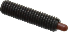 Vlier - 10-32, 3/4" Thread Length, 1/8" Plunger Projection, Steel Threaded Spring Plunger - 0.09 - 0.092" Max Plunger Diam, 3/4" Plunger Length, 1.3 Lb Init End Force, 2.7 Lb Final End Force - Benchmark Tooling