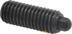 Vlier - 1/2-13, 1-1/4" Thread Length, 1/4" Plunger Projection, Steel Threaded Spring Plunger - 1/4 (Hex)" Max Plunger Diam, 1-1/4" Plunger Length, 6.6 Lb Init End Force, 17.4 Lb Final End Force, 1/4" Hex - Benchmark Tooling